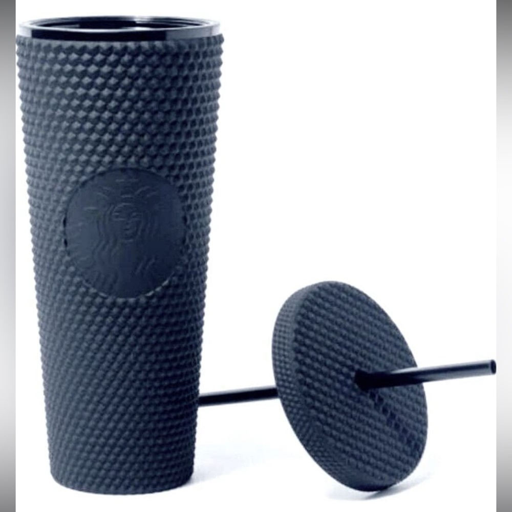 STARBUCKS RARE BLACK STUDDED MATTE LIMITED EDITION 2019 BLACK TUMBLER 24 OZ NWOT